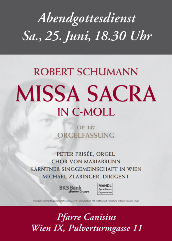 Robert Schumann: Missa sacra